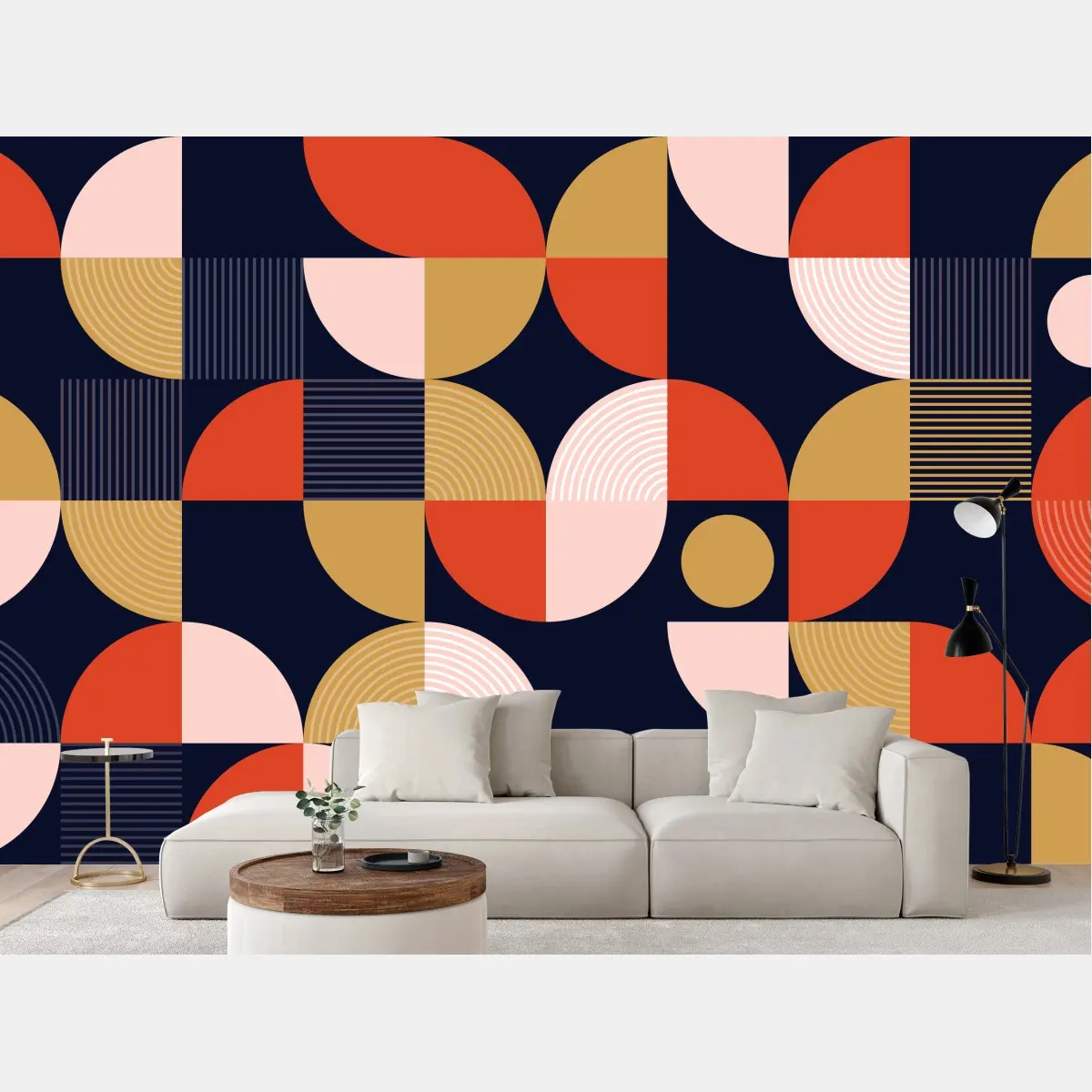 Fototapeta geometryczny wzór retro – Wallissimo®