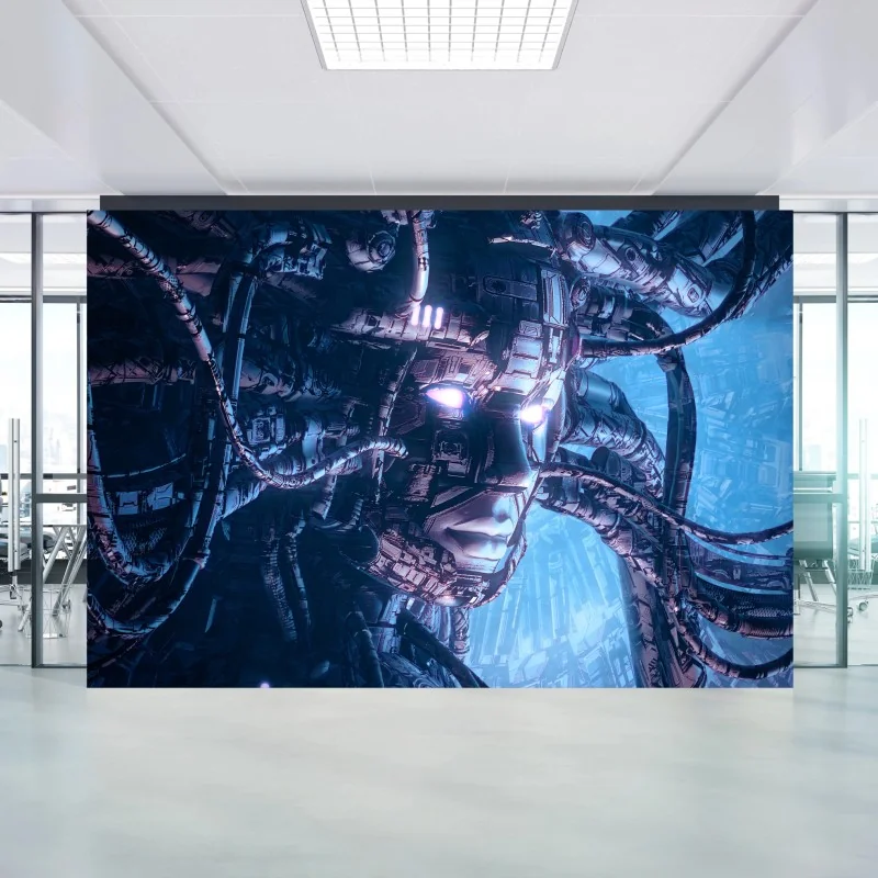 Fototapeta futurystyczny portret cyborga