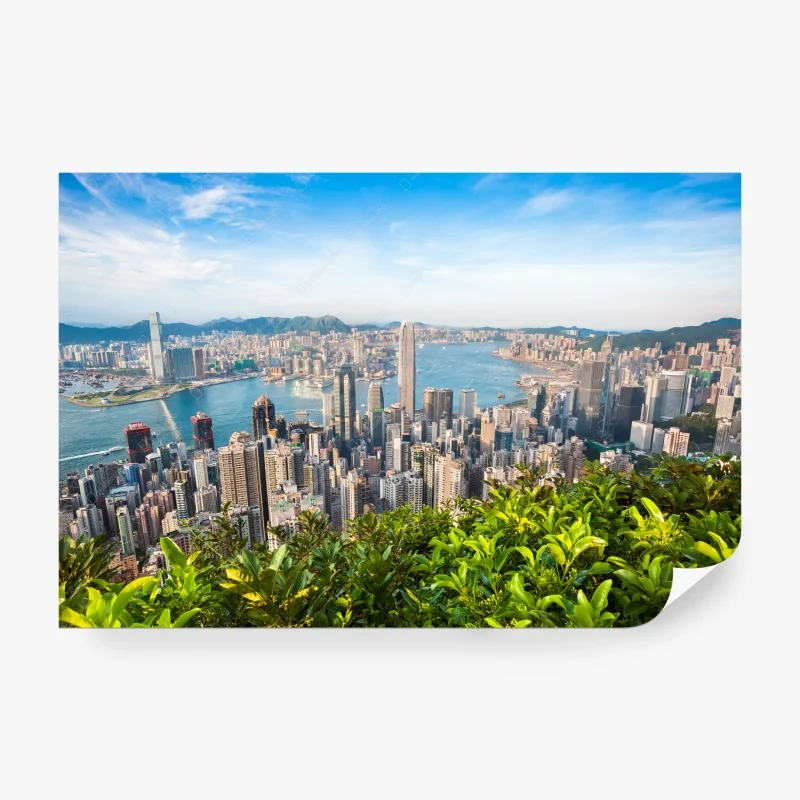 Fototapeta Hongkong panorama z Wzgórza Wiktorii