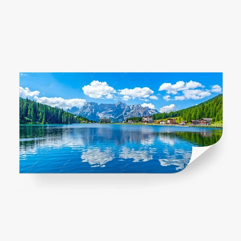 Fototapeta panorama jeziora Misurina w Dolomitach