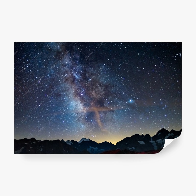 Fototapeta droga mleczna nad Alpami