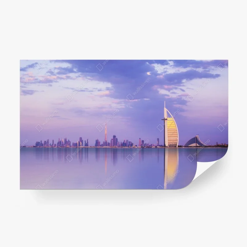 Fototapeta Dubaj panorama miasta o zmierzchu