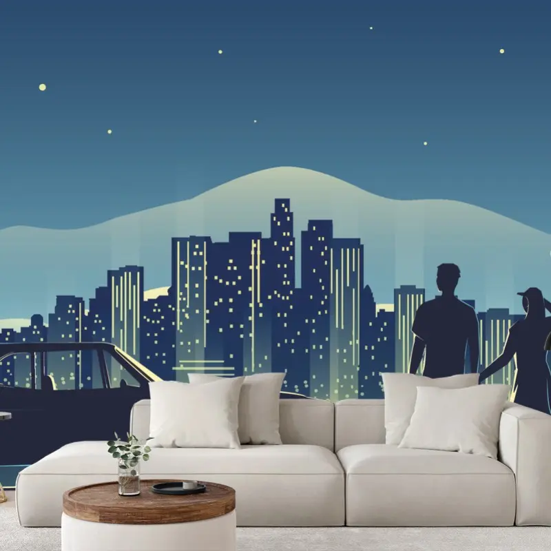 Fototapeta Los Angeles nocna panorama