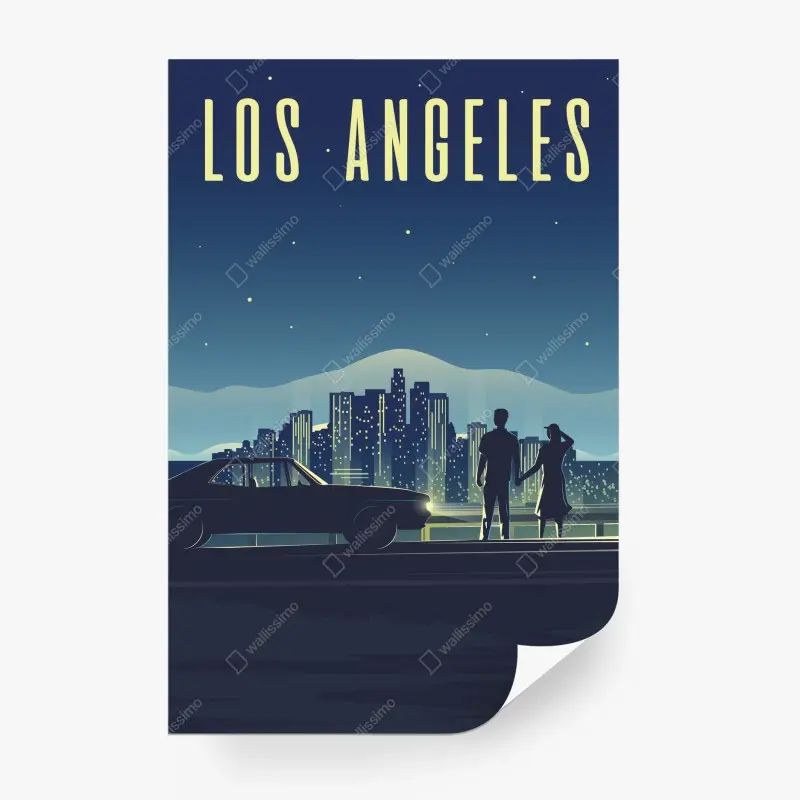 Fototapeta Los Angeles nocna panorama