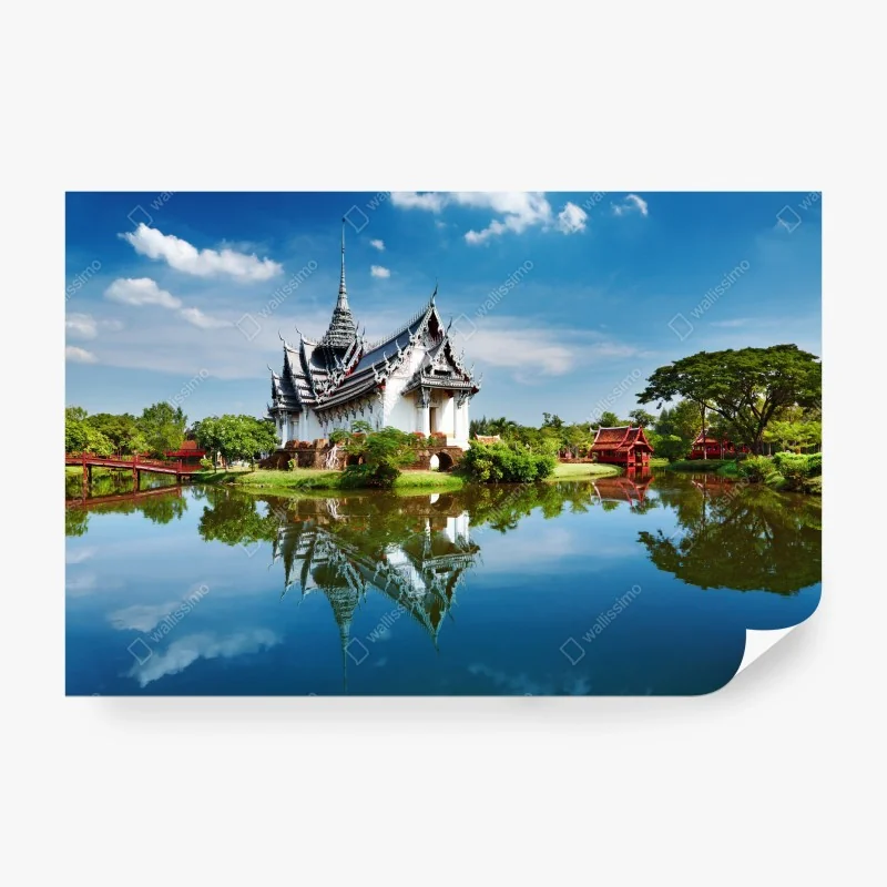 Fototapeta spokojne odbicie przy Sanphet Prasat
