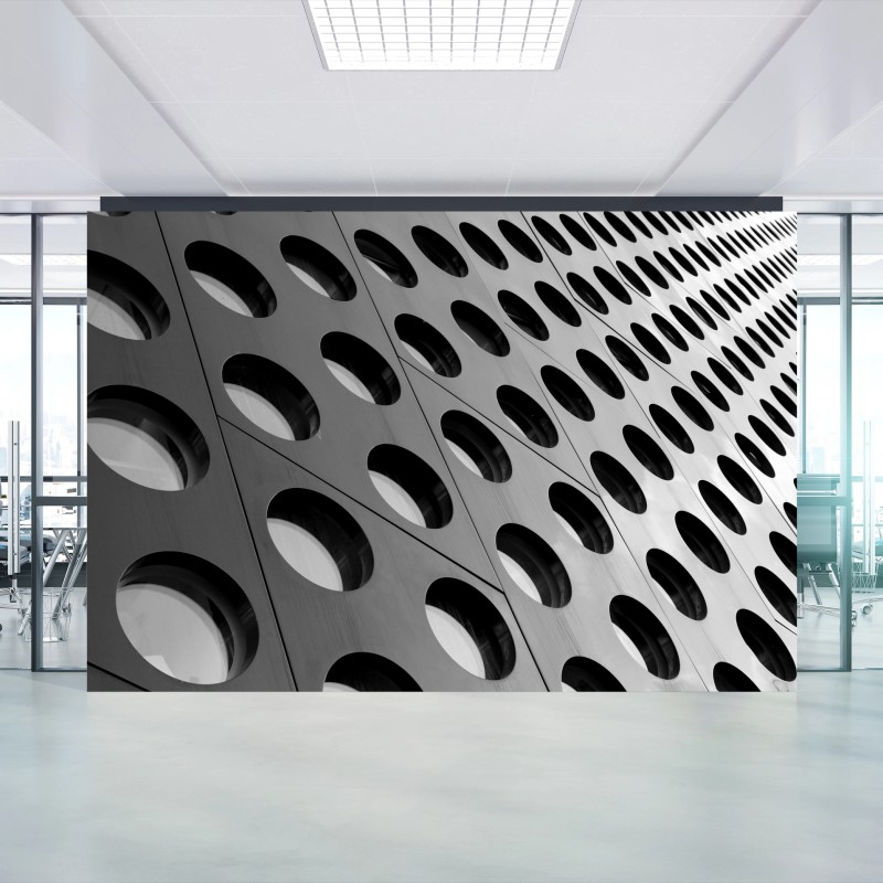 Fototapeta geometryczna perforowana elewacja