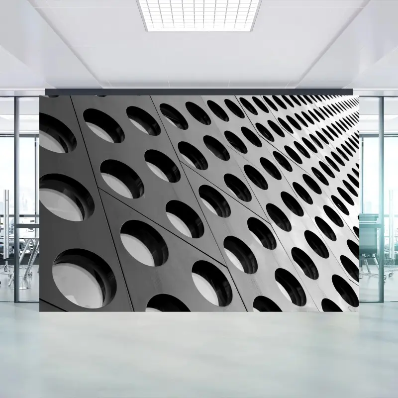 Fototapeta geometryczna perforowana elewacja