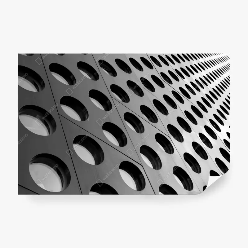 Fototapeta geometryczna perforowana elewacja