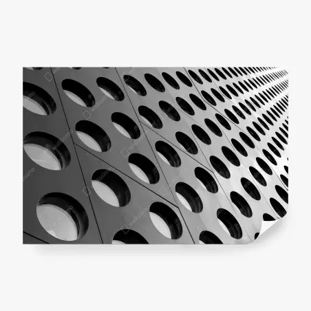 Fototapeta geometryczna perforowana elewacja – Wallissimo®
