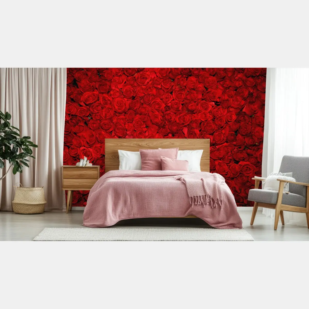 Fototapeta morze czerwonych róż – Wallissimo®