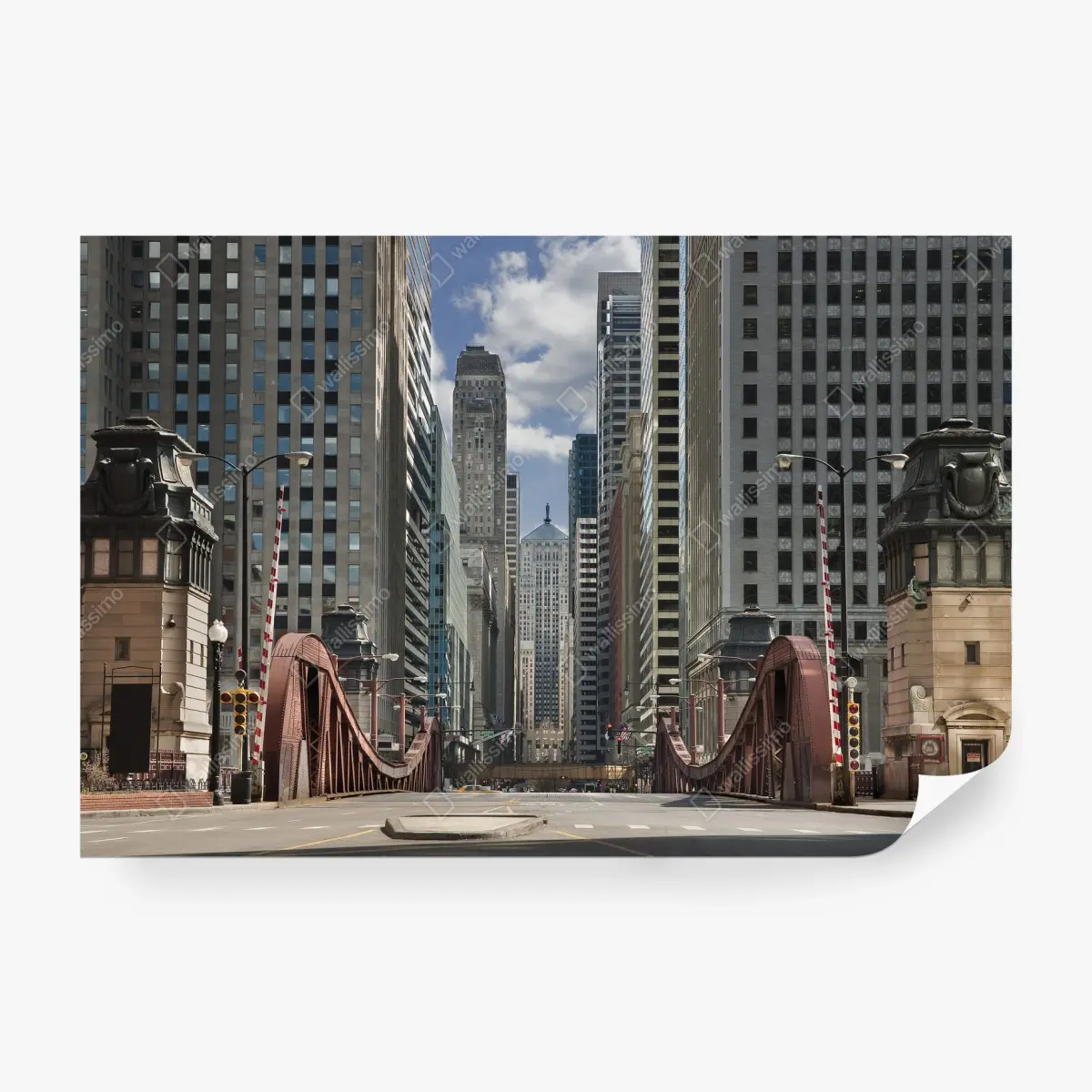Fototapeta miejski most między drapaczami chmur – Wallissimo®