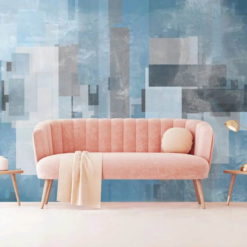 Fototapeta niebieska abstrakcja geometryczna