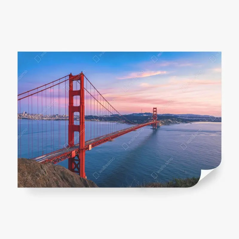 Fototapeta zachód słońca nad mostem Golden Gate