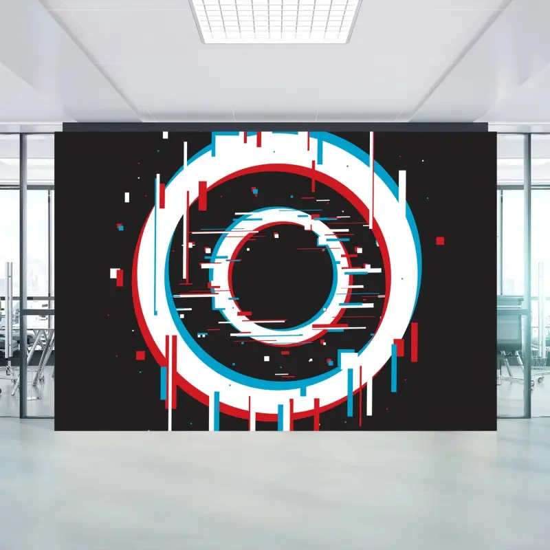 Fototapeta glitchowe koło cyfrowa abstrakcja