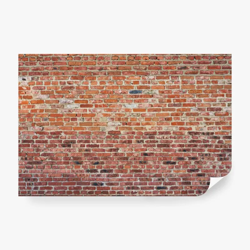 Fototapeta odkryta ściana z czerwonej cegły