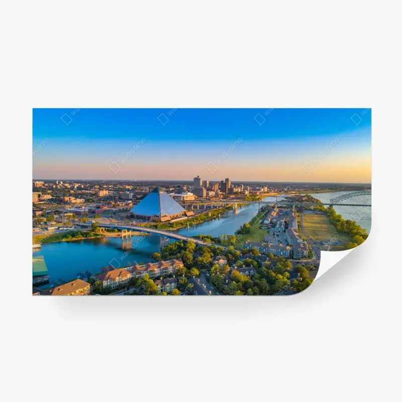 Fototapeta Memphis panorama o zachodzie słońca