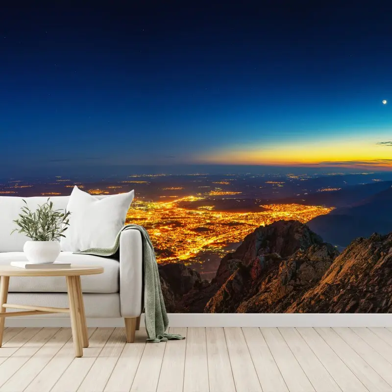 Fototapeta nocna panorama miasta Sliven