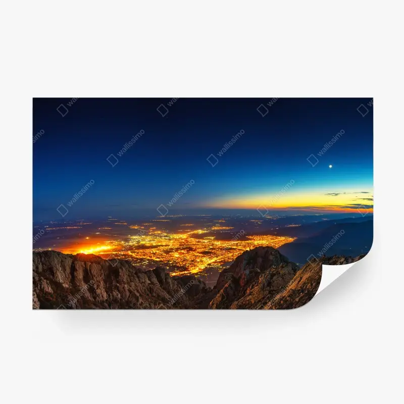 Fototapeta nocna panorama miasta Sliven