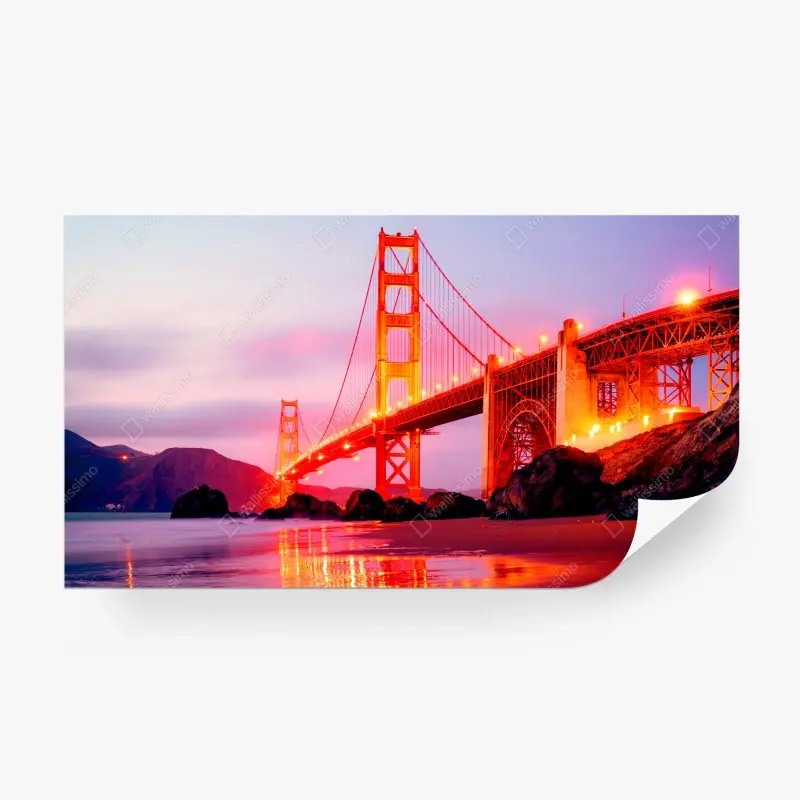 Fototapeta Golden Gate Bridge o zachodzie słońca