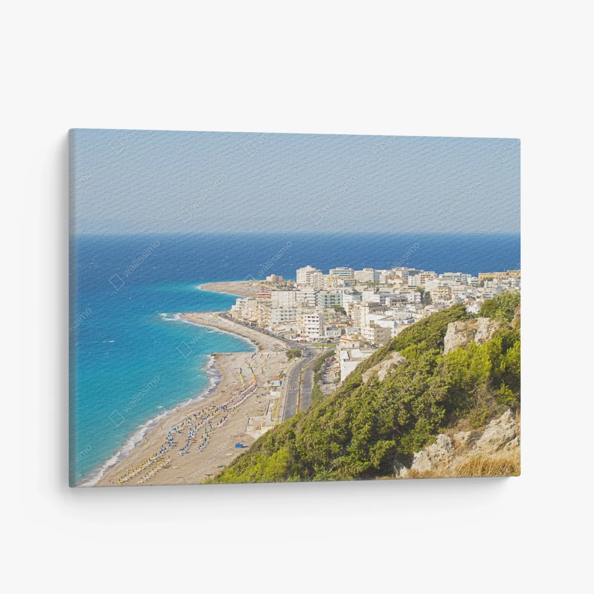 Obraz na płótnie Rodos nadmorska panorama miasta – Wallissimo® Obraz na płótnie Rodos nadmorska panorama miasta – Wallissimo®