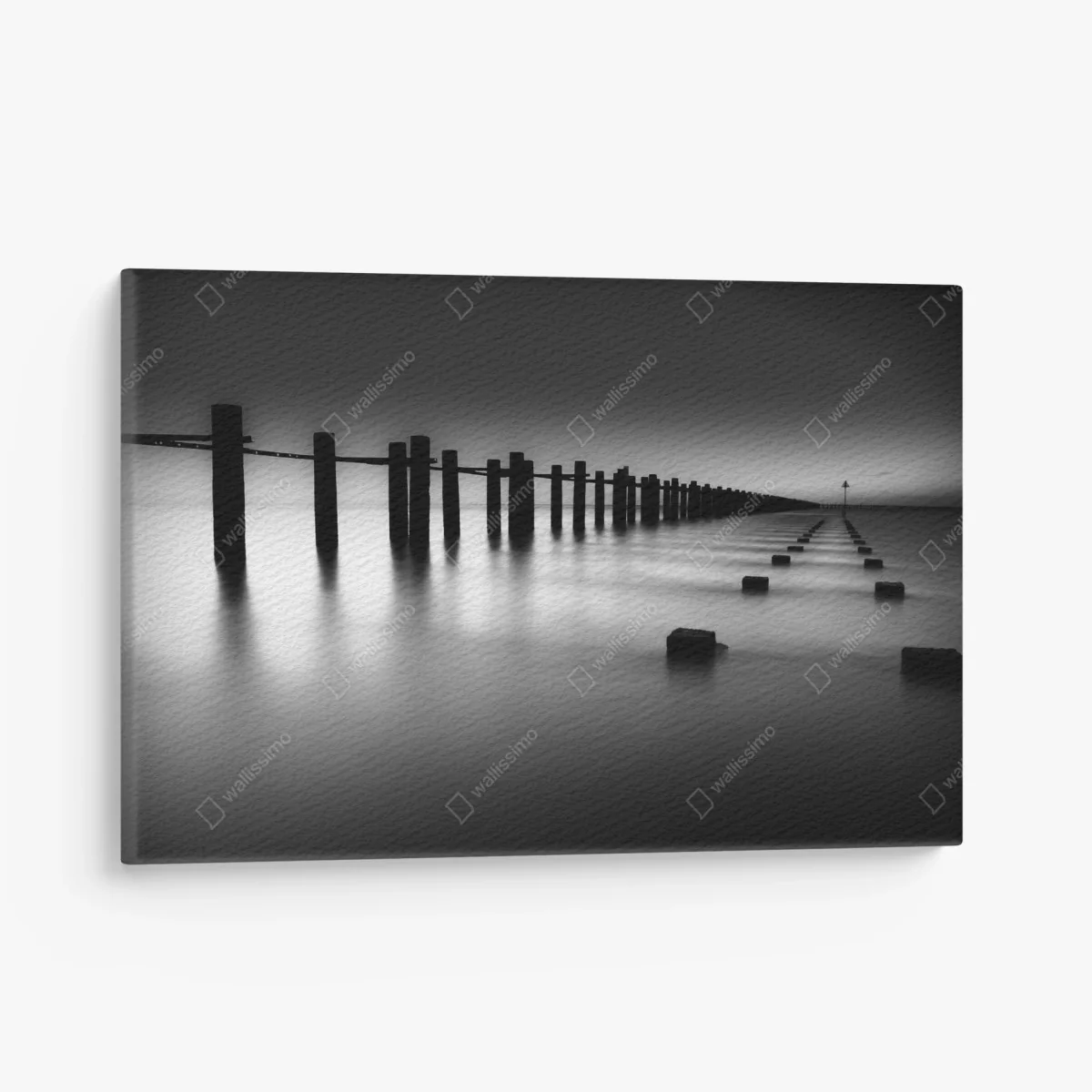 Obraz na płótnie nieskończone molo w monochromii – Wallissimo® Obraz na płótnie nieskończone molo w monochromii – Wallissimo®