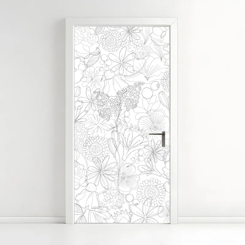 Naklejka na drzwi minimalistyczna kompozycja geometryczna – Wallissimo®