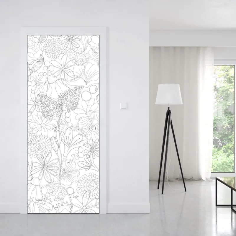 Naklejka na drzwi minimalistyczna kompozycja geometryczna – Wallissimo®