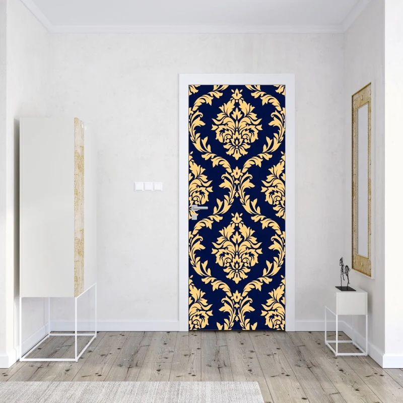 Naklejka na drzwi słoneczna uliczka nad morzem z widokiem na zatokę – Wallissimo®