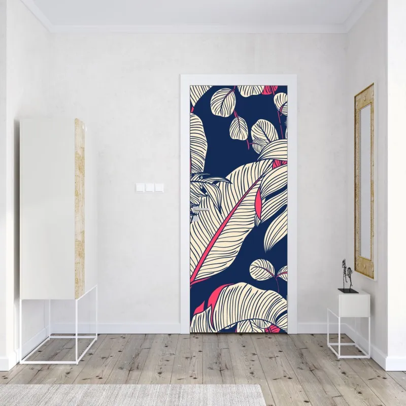 Naklejka na drzwi słoneczna żółta uliczka w Rethymno, Kreta – Wallissimo®