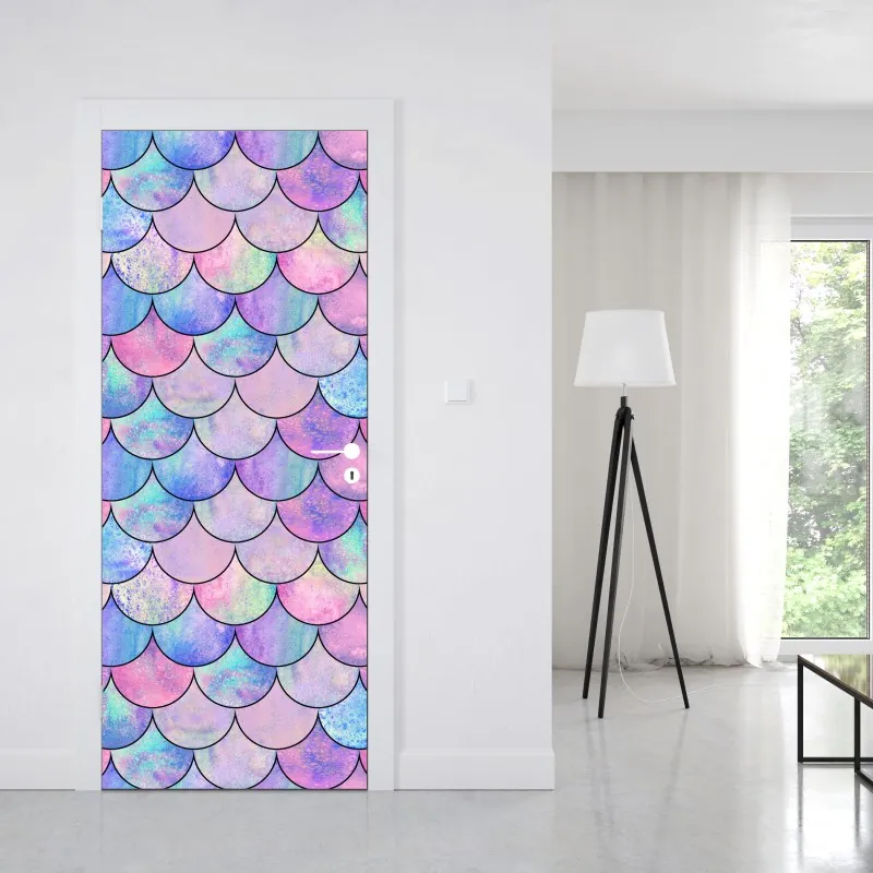 Naklejka na drzwi Shibuya nocne skrzyżowanie – Wallissimo®