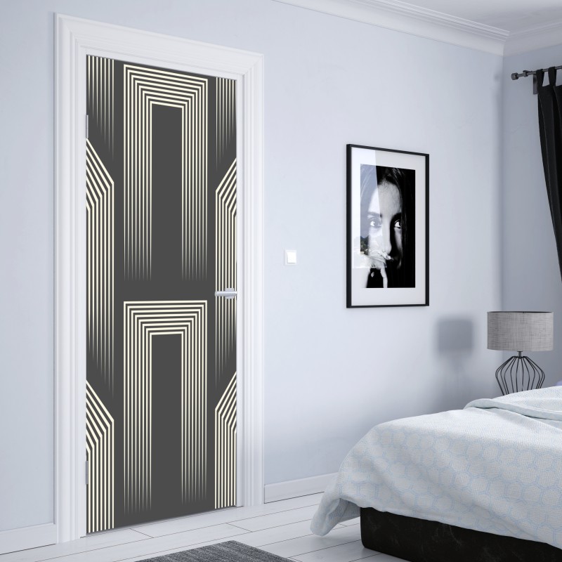 Naklejka na drzwi słoneczna kwiatowa alejka w Umbrii – Wallissimo®