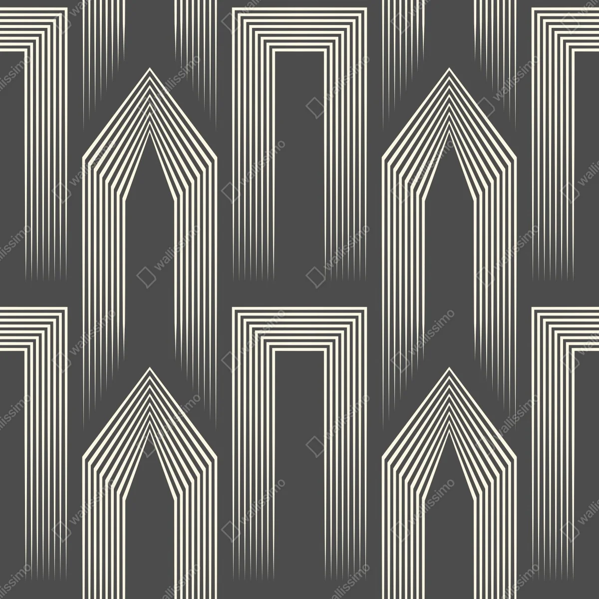 Naklejka na drzwi geometryczny wzór art deco w odcieniach szarości i beżu – Wallissimo® Naklejka na drzwi geometryczny wzór art deco w odcieniach szarości i beżu – Wallissimo®