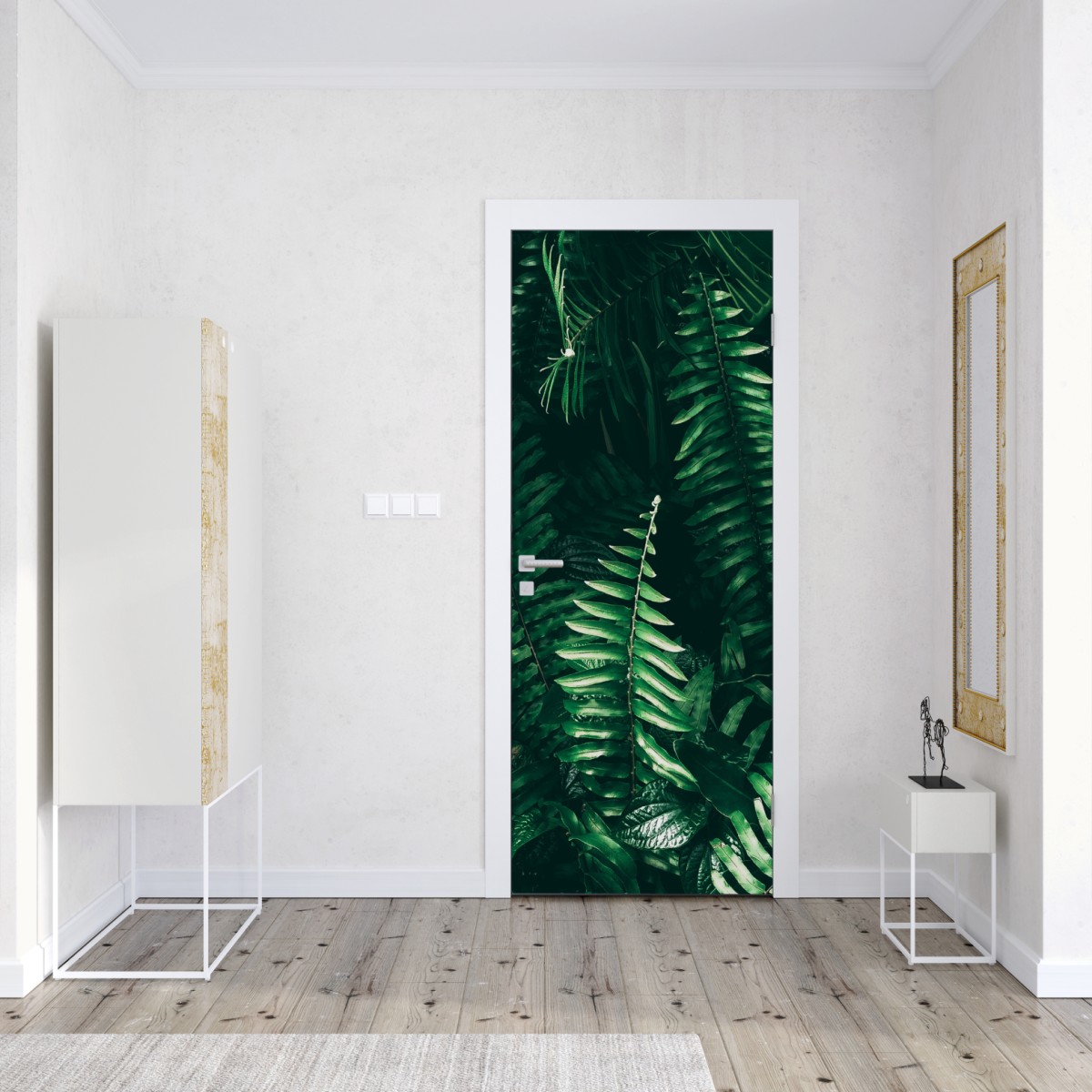 Naklejka na drzwi bujne tropikalne liście – Wallissimo® Naklejka na drzwi bujne tropikalne liście – Wallissimo®