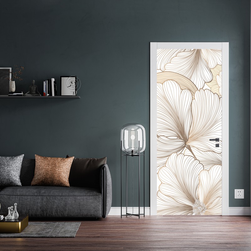 Naklejka na drzwi Paryż Wieża Eiffla w monochromie – Wallissimo®