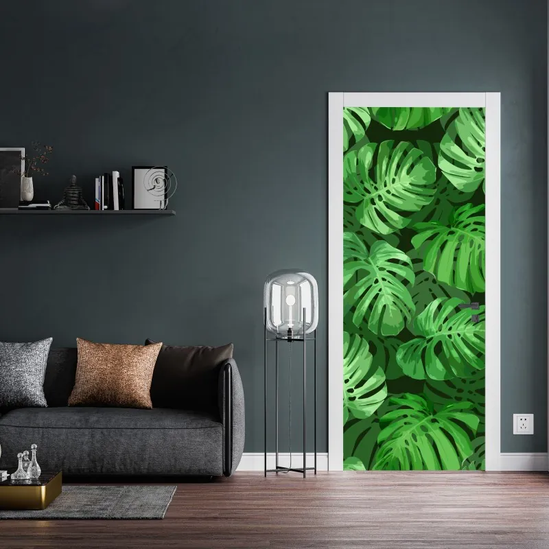 Naklejka na drzwi perspektywa Mostu Brooklyńskiego w monochromie – Wallissimo®