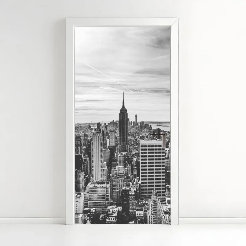 Naklejka na drzwi tropikalna dżungla z tygrysami – Wallissimo®