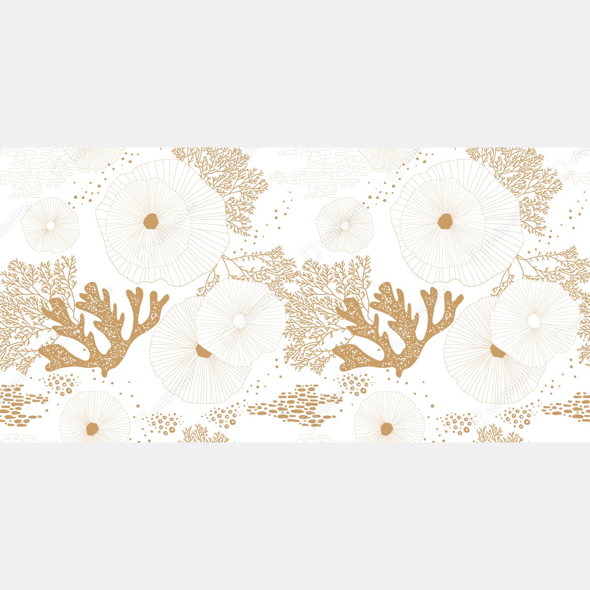 Naklejka na drzwi delikatny złoty wzór koralowy – Wallissimo® Naklejka na drzwi delikatny złoty wzór koralowy – Wallissimo®