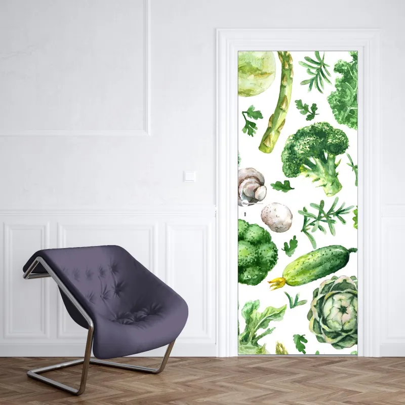 Naklejka na drzwi subtelna monochromatyczna faktura – Wallissimo®