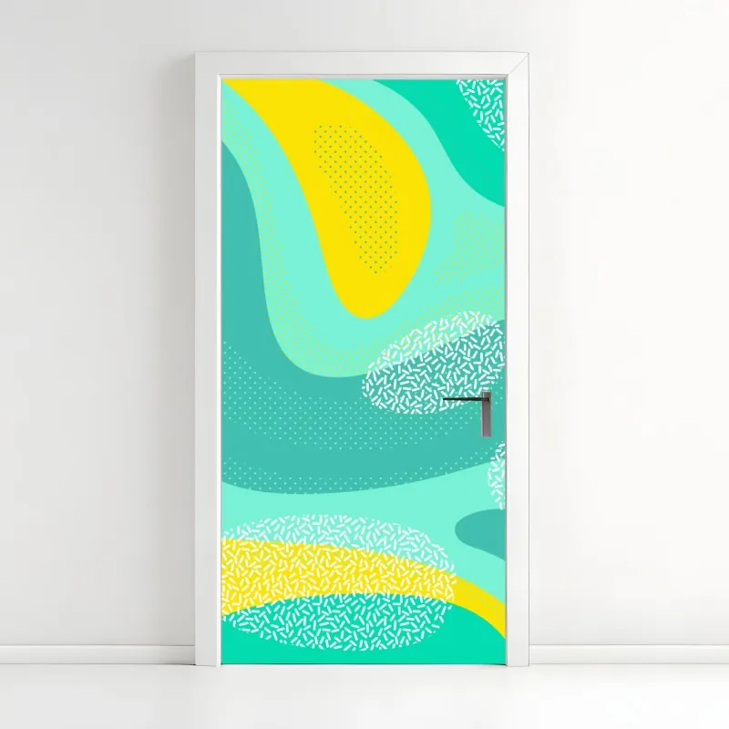 Naklejka na drzwi perspektywa Mostu Brooklyńskiego w monochromie – Wallissimo®