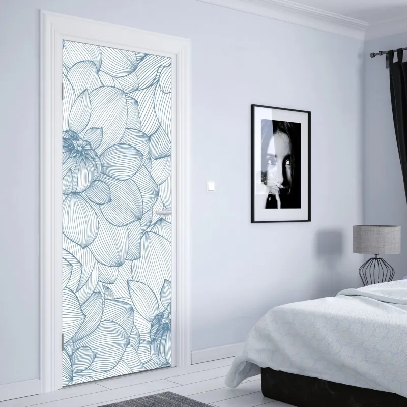 Naklejka na drzwi paw wśród gałęzi granatu – Wallissimo®