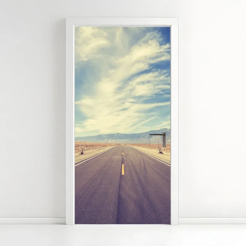 Naklejka na drzwi delikatne nasiona dmuchawca czarno-białe – Wallissimo®