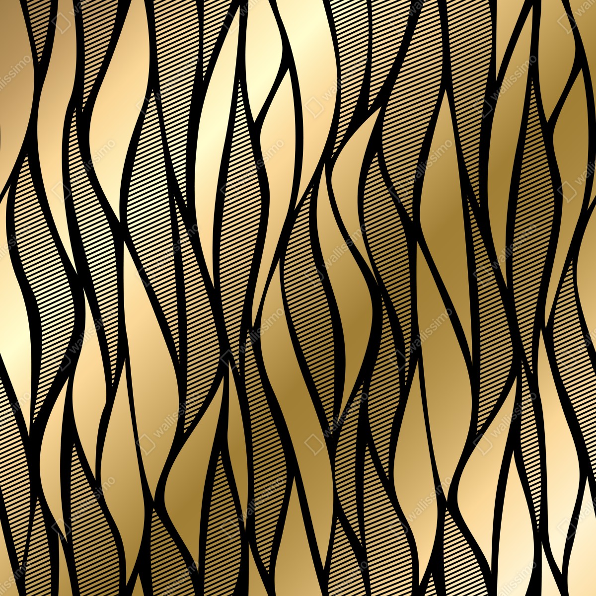 Naklejka na drzwi luksusowy złoty abstrakcyjny wzór fal – Wallissimo® Naklejka na drzwi luksusowy złoty abstrakcyjny wzór fal – Wallissimo®