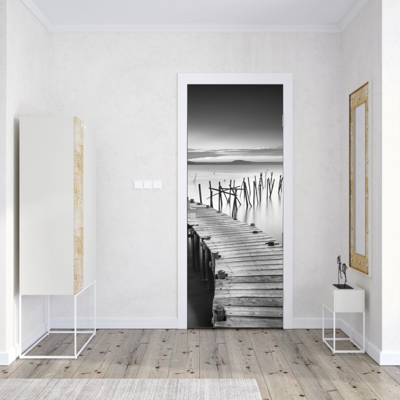 Naklejka na drzwi złoty zachód słońca nad wydmami pustyni – Wallissimo®