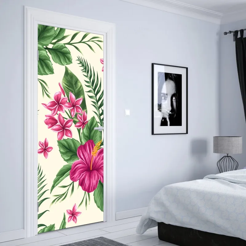 Naklejka na drzwi wzór wypieków na czarnym tle – Wallissimo®