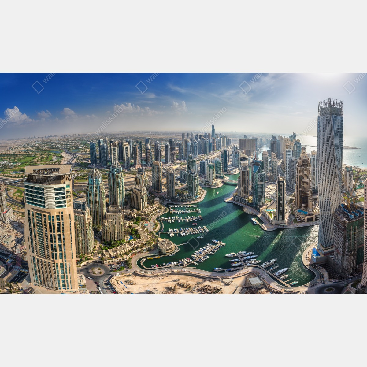 Naklejka na drzwi Dubaj Marina panorama miasta – Wallissimo® Naklejka na drzwi Dubaj Marina panorama miasta – Wallissimo®