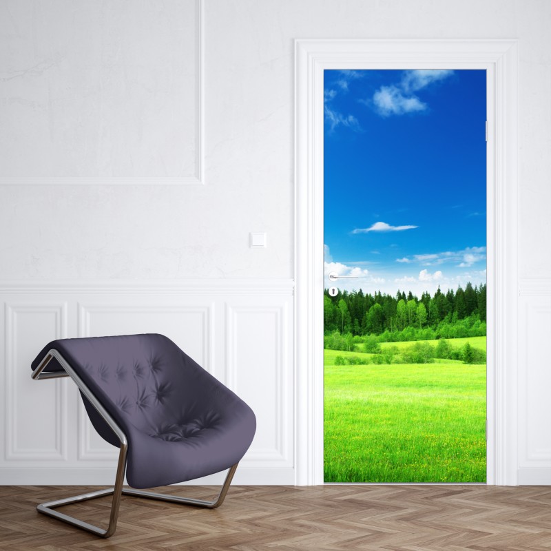 Naklejka na drzwi Statua Wolności w monochromie – Wallissimo®