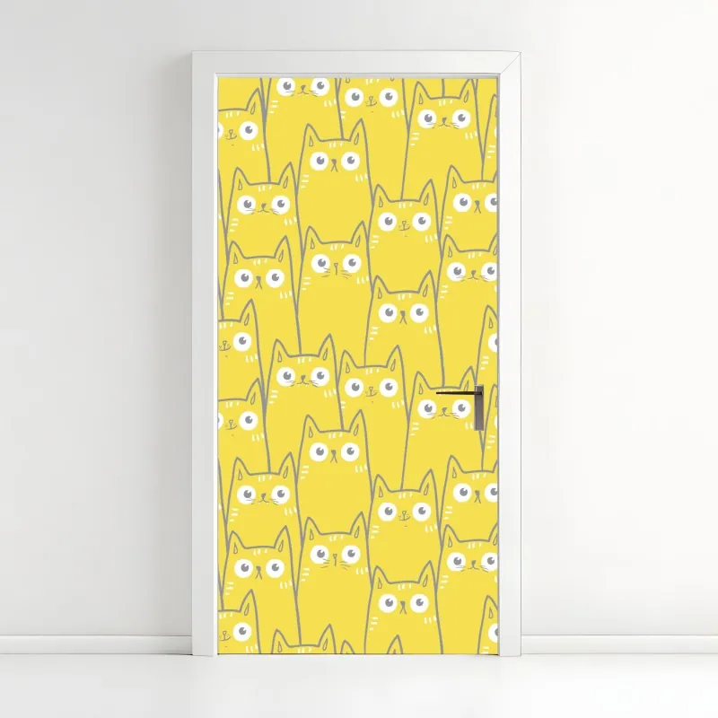 Naklejka na drzwi żywa różowa abstrakcja płynna – Wallissimo®