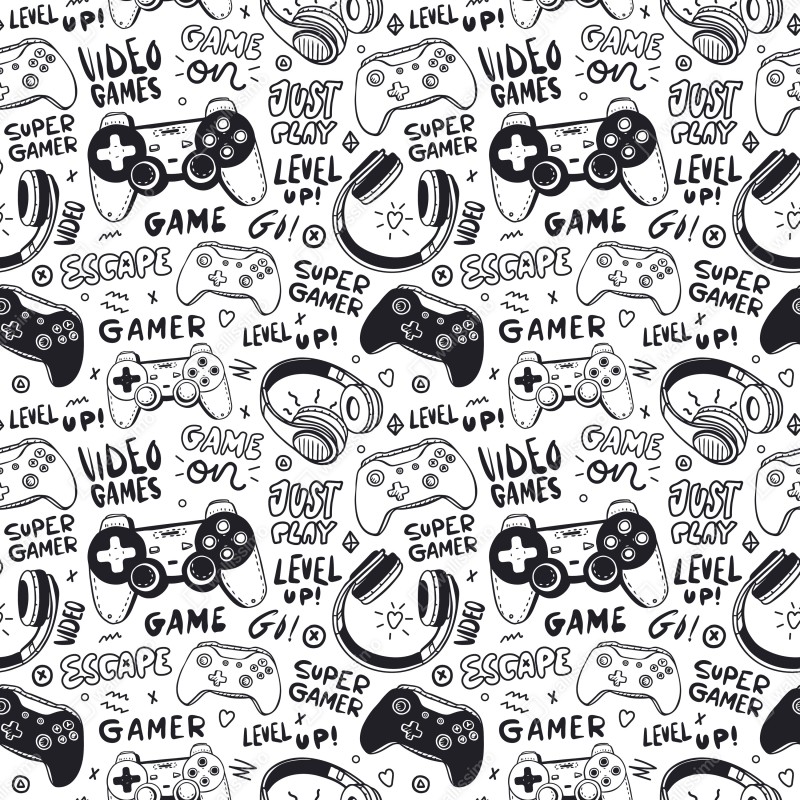 Naklejka na drzwi wzór gier wideo z kontrolerami – Wallissimo® Naklejka na drzwi wzór gier wideo z kontrolerami – Wallissimo®