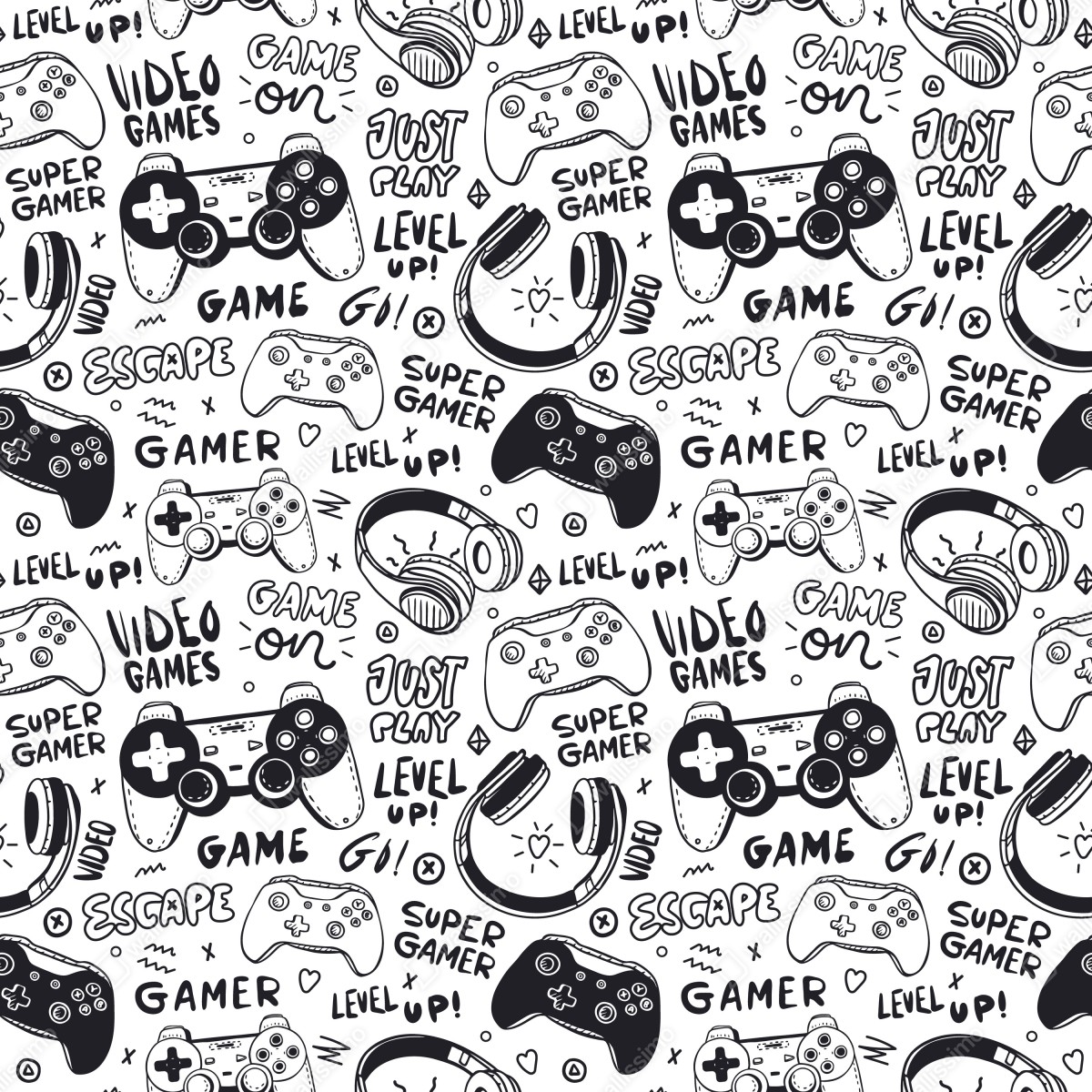 Naklejka na drzwi wzór gier wideo z kontrolerami – Wallissimo® Naklejka na drzwi wzór gier wideo z kontrolerami – Wallissimo®
