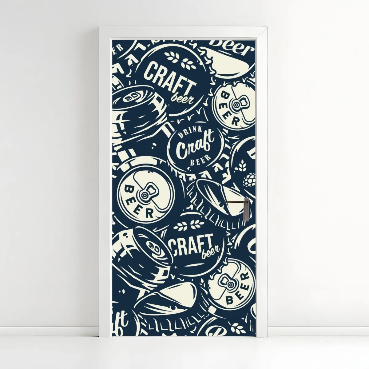 Naklejka na drzwi wzór kapsli piwa rzemieślniczego – Wallissimo® Naklejka na drzwi wzór kapsli piwa rzemieślniczego – Wallissimo®